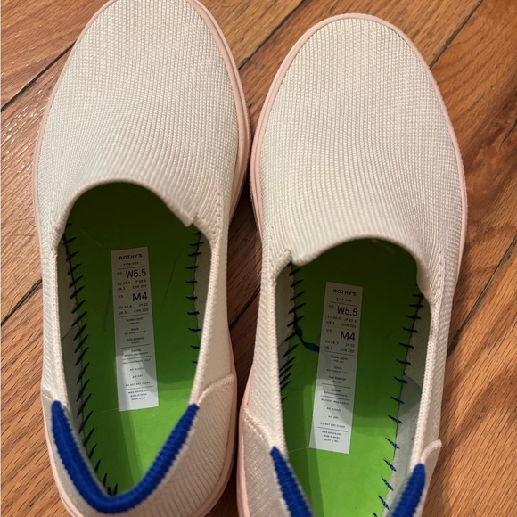 Women’s Rothy's Cream and pink sole Slip-On Sneakers - Picture 7 of 7